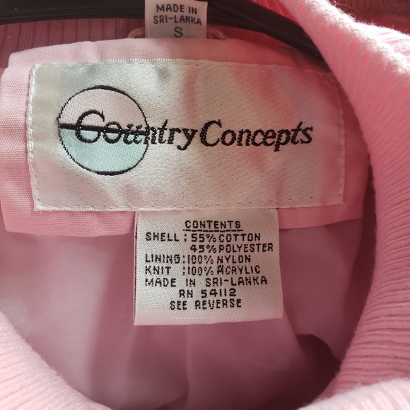 Vintage Country Concepts pink jacket light coat lined 80s women's size small - Picture 3 of 5